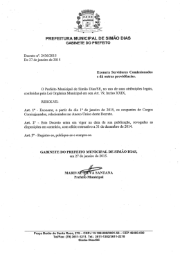 DECRETO N° 2436/2015 DE 27 DE JANEIRO DE 2015