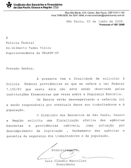 O Ú Sindicato dos Bancários e Financiários - _ de São Paulo