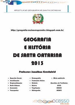 APOSTILA DE GEOGRAFIA DE SANTA CATARINA