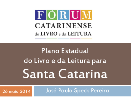 Plano Estadual do Livro e da Leitura para Santa Catarina