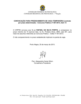 Convoca&ccedil;&atilde;o