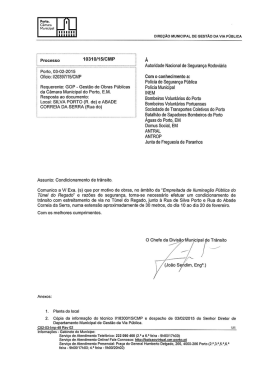 DIREÇÃO MUNICIPAL DE GESTÃO DA vIA PÚBLICA E` Porto, 03