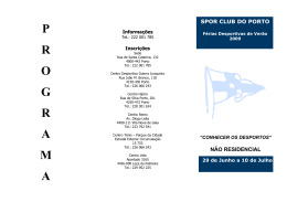 P R O G R A M A - Sport Club do Porto