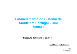 Financiamento do Sistema de Saúde em Portugal