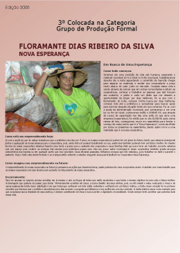 FLORAMANTE DIAS RIBEIRO DA SILVA NovA ESPERAN&Ccedil;A