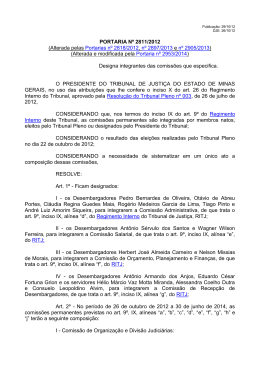 Portaria n&ordm; 2811 - Tribunal de Justi&ccedil;a de Minas Gerais