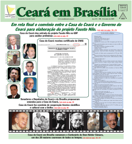 Em reta final o conv&ecirc;nio entre a Casa do Cear&aacute; e o Governo do