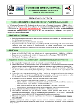 Edital 01-2015-Sele&ccedil;&atilde;o de bolsas PIBIC 2015-16 - SGP