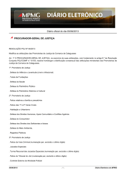 Di&aacute;rio oficial do dia 05/06/2013 PROCURADOR