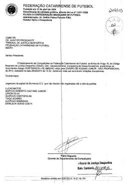 214-13 - Federa&ccedil;&atilde;o Catarinense de Futebol