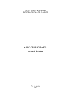 OLIVEIRA, Ricardo Santos de. Acidentes nucleares