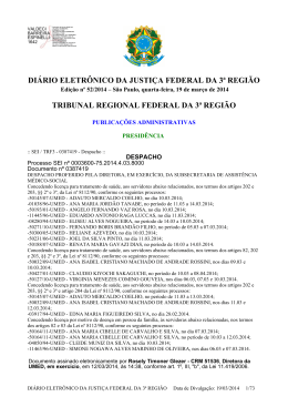 di&aacute;rio eletr&ocirc;nico da justi&ccedil;a federal da 3&ordf; regi&atilde;o