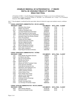 CONSELHO REGIONAL DE NUTRICIONISTAS ² 4 REGI®O EDITAL