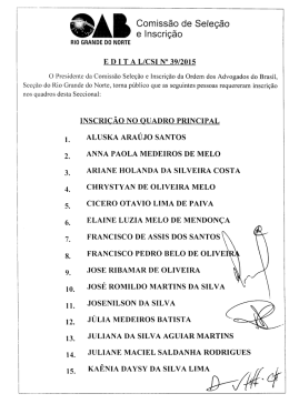 Edital/CSI Nº 39