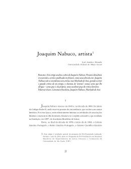 Joaquim Nabuco, artista
