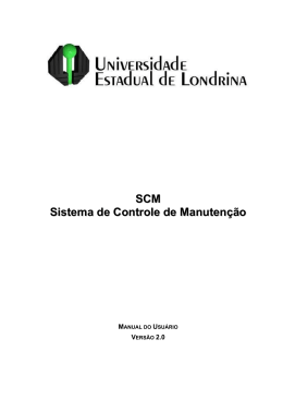 SCM Sistema de Controle de Manuten&ccedil;&atilde;o