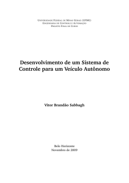 Desenvolvimento de um Sistema de Controle para um Ve&iacute;culo