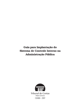 Guia para implanta&ccedil;&atilde;o do Sistema de Controle Interno