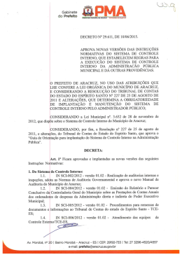 aprova novas vers&otilde;es das instru&ccedil;&otilde;es normativas do sistema de