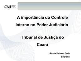 A importância do Controle Interno no Poder Judiciário Tribunal de