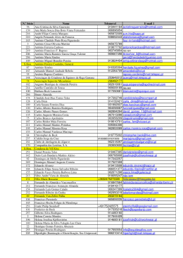 n&ordm; N.&ordm; S&oacute;cio Nome Telemovel E-mail 1 76 Ana