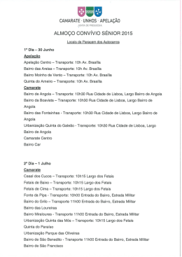 R&Eacute;U - Junta de Freguesia da Camarate, Unhos e Apela&ccedil;&atilde;o