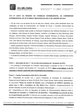 ATA N° 212014 DA REUNIÃO DO CONSELHO