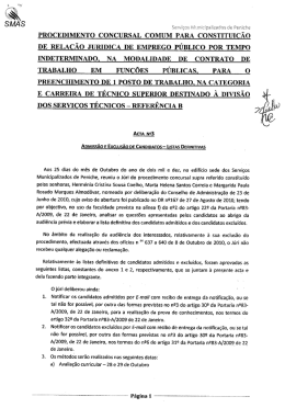 Técnico Superior divisão de Serviços Técnico