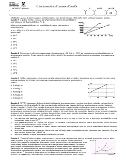 2&ordf; lista de exerc&iacute;cios &ndash; 2&ordm; bimestre &ndash; 2&ordm; ano EM NOME DO ALUNO