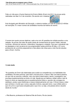 Veja dicas para se preparar para o Enem