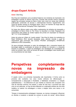 Perspetivas completamente novas na impressão de embalagens