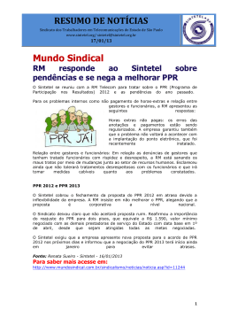 RESUMO DE NOTÍCIAS Mundo Sindical - SINTETEL