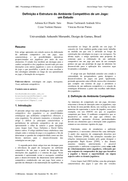 Defini&ccedil;&atilde;o e Estrutura do Ambiente Competitivo de um