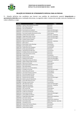 Edital definitivo de deferimento dos pedidos de