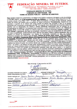 FEDERA&Ccedil;&Atilde;O MINEIRA DE FUTEBOL