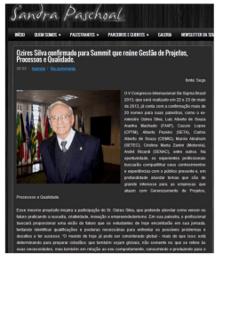 Uzires Silva conﬁrmado para Summit que reúne