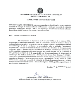 Ratifica&ccedil;&atilde;o do Ministro
