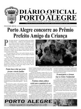 DIÁRIO OFICIAL Porto Alegre concorre ao Prêmio