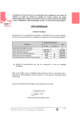 Lista de Classificação Intercalar