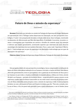futuro de Deus na miss&atilde;o da esperan&ccedil;a - Ciberteologia