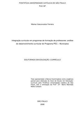 Integração curricular em programas de formação de professores
