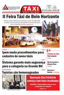 II Feira Táxi de Belo Horizonte