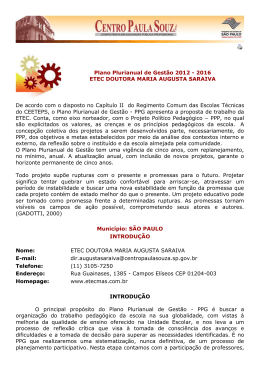 Plano Plurianual de Gest&atilde;o 2012 - etec dra. maria augusta saraiva