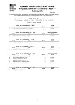 campus Campos-Centro - Processo Seletivo 2014