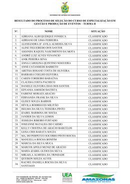 Resultado do Processo Seletivo