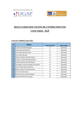 resultados dos testes de conhecimentos concurso &ndash; igf