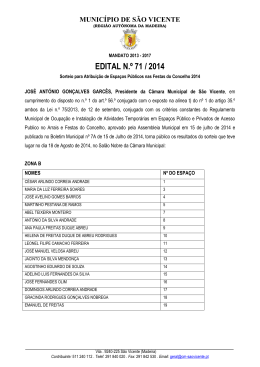 Edital Informativo nº71 - Município de São Vicente