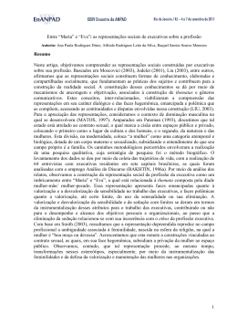 1 Entre &ldquo;Maria&rdquo; e &ldquo;Eva&rdquo;: as representa&ccedil;&otilde;es sociais de
