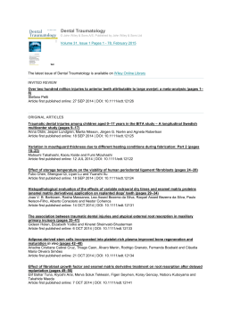 Dental Traumatology February 2015