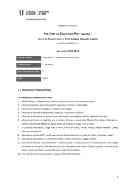 Hist&oacute;ria da Escultura Portuguesa I